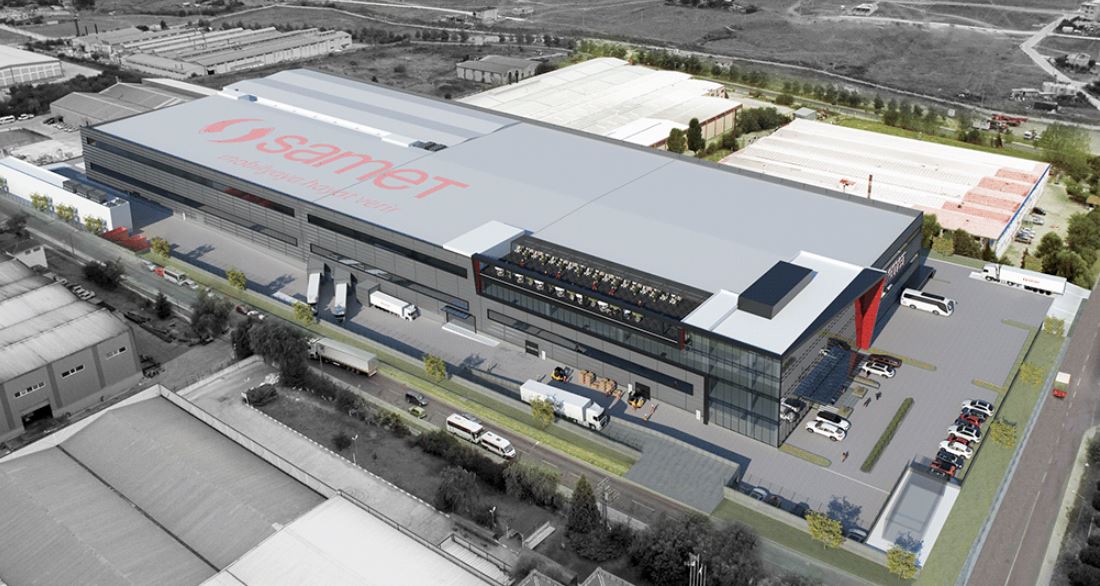Samet Kalıp Çerkezköy Fabrikası · Kuşbakışı dış görünüm görselleştirmesi
